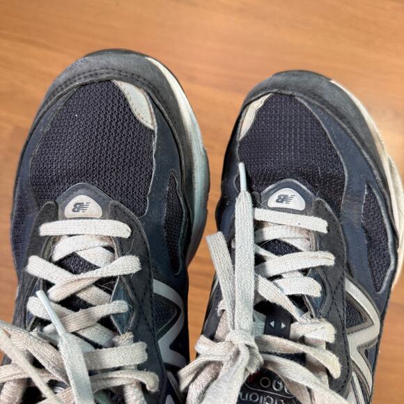 Women's New Balance 990 Navy Blue Gray Made in the USA Sneakers Shoes Sz 8.5 - Picture 4 of 7